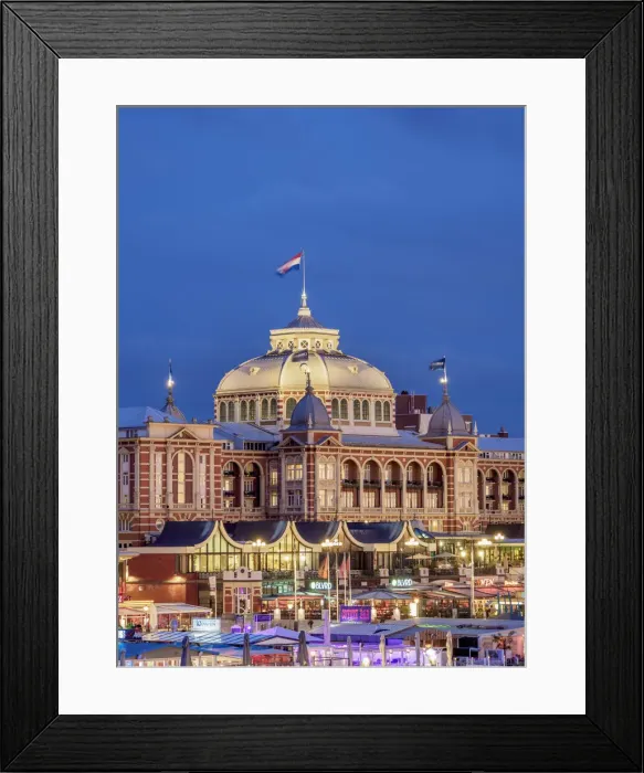 Framed Print : Kurhaus of Scheveningen at twilight, The Hague, South Holland, The Netherlands Framed Print : Kurhaus of Scheveningen at twilight, The Hague, South Holland, The Netherlands