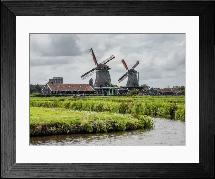 Framed Print : Windmills in Zaanse Schans, Zaandam, North Holland, The Netherlands Framed Print : Windmills in Zaanse Schans, Zaandam, North Holland, The Netherlands