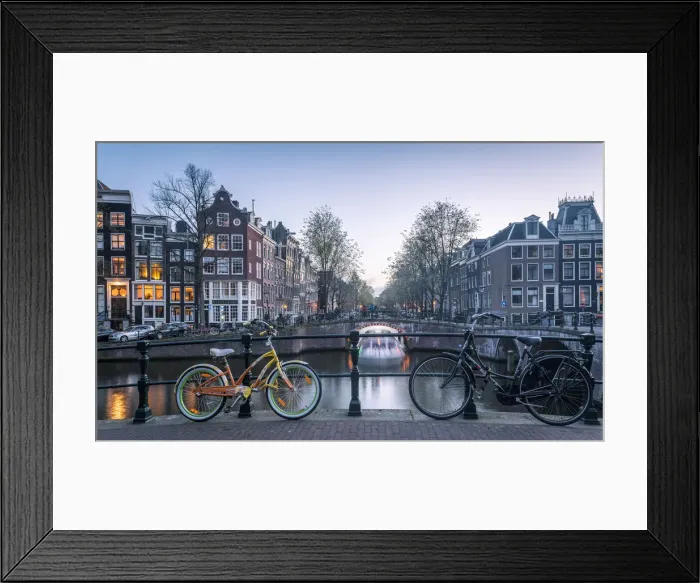 Framed Print : Canal Crossroads At Keizersgracht, Amsterdam, Netherlands Framed Print : Canal Crossroads At Keizersgracht, Amsterdam, Netherlands