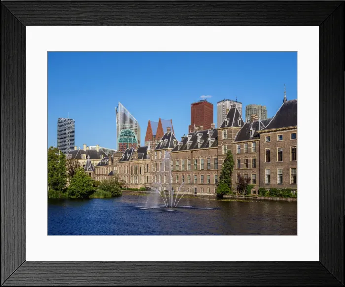 Framed Print : Hofvijver and Binnenhof, The Hague, South Holland, The Netherlands Framed Print : Hofvijver and Binnenhof, The Hague, South Holland, The Netherlands