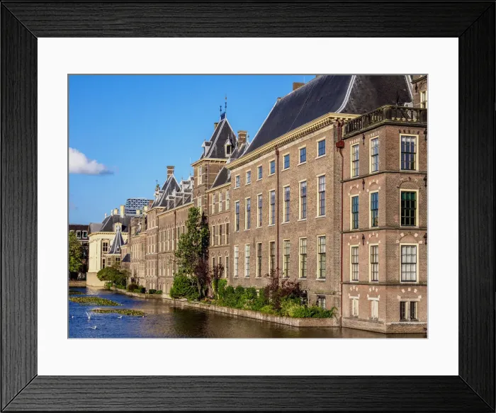 Framed Print : Hofvijver and Binnenhof, The Hague, South Holland, The Netherlands Framed Print : Hofvijver and Binnenhof, The Hague, South Holland, The Netherlands