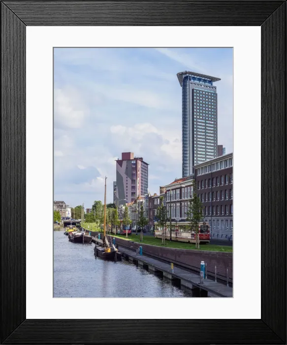 Framed Print : Canal by the Zieken Street, The Hague, South Holland, The Netherlands Framed Print : Canal by the Zieken Street, The Hague, South Holland, The Netherlands