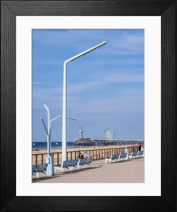 Framed Print : Promenade in Scheveningen, The Hague, South Holland, The Netherlands Framed Print : Promenade in Scheveningen, The Hague, South Holland, The Netherlands