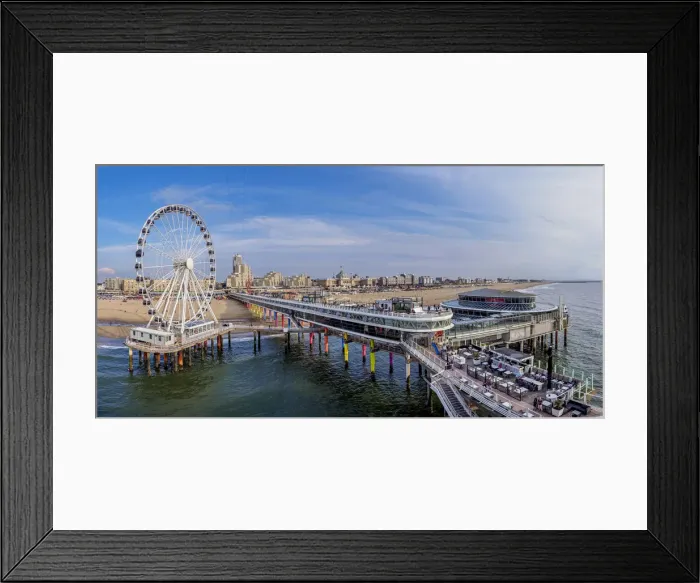 Framed Print : Pier and Ferris Wheel in Scheveningen, elevated view, The Hague, South Holland Framed Print : Pier and Ferris Wheel in Scheveningen, elevated view, The Hague, South Holland
