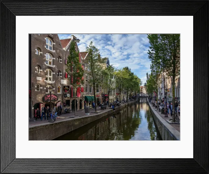 Framed Print : Red Light District, Oudezijds Achterburgwal Canal, De Wallen, Amsterdam, North Holland Framed Print : Red Light District, Oudezijds Achterburgwal Canal, De Wallen, Amsterdam, North Holland