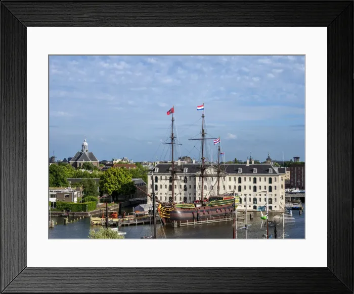 Framed Print : The National Maritime Museum, elevated view, Amsterdam, North Holland, The Netherlands Framed Print : The National Maritime Museum, elevated view, Amsterdam, North Holland, The Netherlands