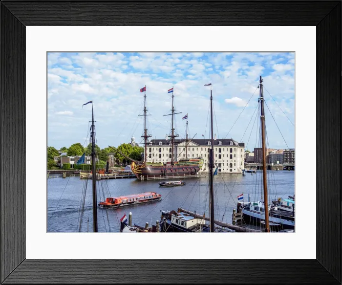 Framed Print : The National Maritime Museum, elevated view, Amsterdam, North Holland, The Netherlands Framed Print : The National Maritime Museum, elevated view, Amsterdam, North Holland, The Netherlands