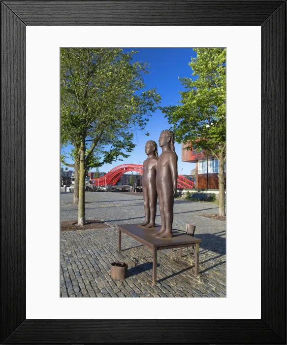 Framed Print : Statue in park and Python Bridge, Zeeburg, Amsterdam, Noord Holland, Netherlands Framed Print : Statue in park and Python Bridge, Zeeburg, Amsterdam, Noord Holland, Netherlands