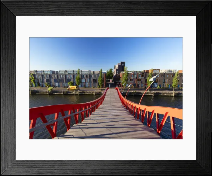 Framed Print : Python Bridge, Zeeburg, Amsterdam, Noord Holland, Netherlands Framed Print : Python Bridge, Zeeburg, Amsterdam, Noord Holland, Netherlands