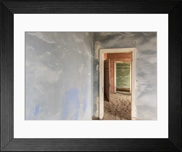 Framed Print : Africa, Namibia, Kolmanskop. inside a house of the ghost diamond town Framed Print : Africa, Namibia, Kolmanskop. inside a house of the ghost diamond town