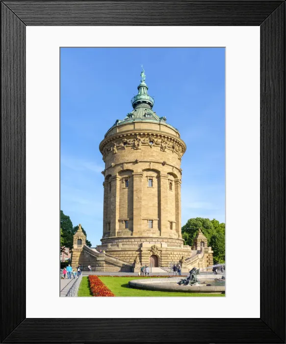 Framed Print : Germany, Baden-WAorttemberg, Mannheim. Friedrichsplatz and the Mannheimer Wasserturm Framed Print : Germany, Baden-WAorttemberg, Mannheim. Friedrichsplatz and the Mannheimer Wasserturm