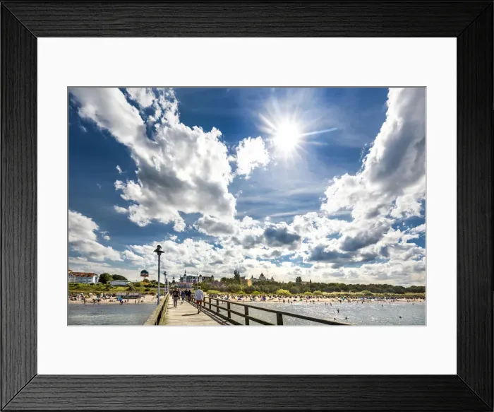 Framed Print : Pier and beach, Zinnowitz, Usedom island, Mecklenburg-Western Pomerania, Germany Framed Print : Pier and beach, Zinnowitz, Usedom island, Mecklenburg-Western Pomerania, Germany