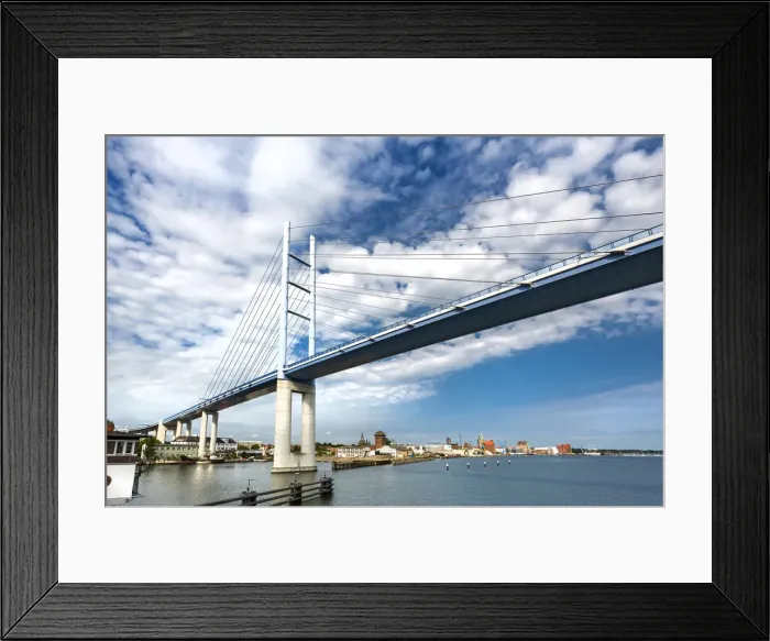 Framed Print : RAogenbridge from Stralsund to RAogen, Mecklenburg-Western Pomerania, Germany