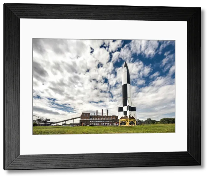 Framed Print : V2 missile, Historic technical museum, PeenemAonde, Usedom island, Mecklenburg-Western Framed Print : V2 missile, Historic technical museum, PeenemAonde, Usedom island, Mecklenburg-Western