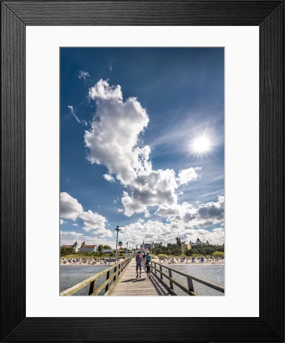 Framed Print : Pier and beach, Zinnowitz, Usedom island, Mecklenburg-Western Pomerania, Germany Framed Print : Pier and beach, Zinnowitz, Usedom island, Mecklenburg-Western Pomerania, Germany