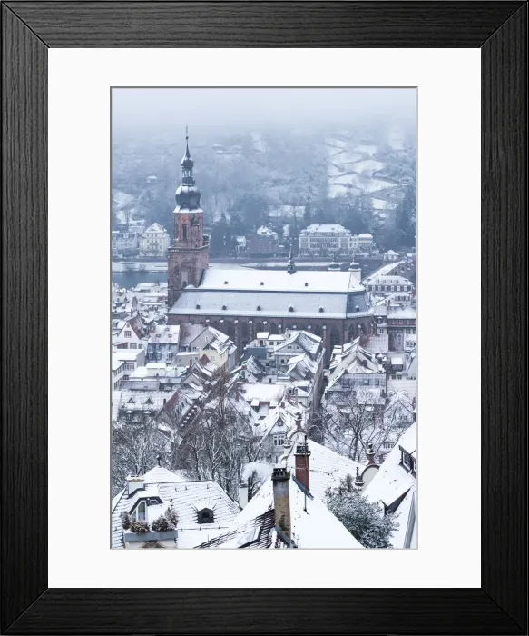 Framed Print : Church of the Holy Spirit (Heliggeistkirche) in winter, Heidelberg, Baden-Wurttemberg Framed Print : Church of the Holy Spirit (Heliggeistkirche) in winter, Heidelberg, Baden-Wurttemberg