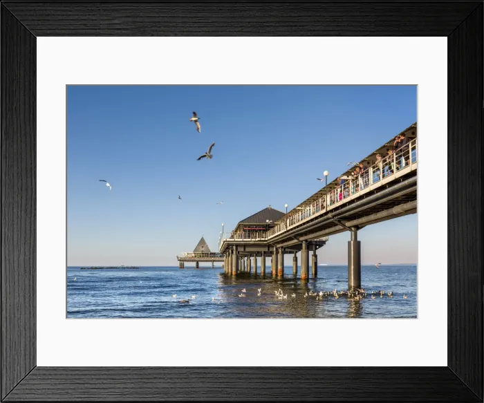 Framed Print : Pier, Heringsdorf, Usedom island, Mecklenburg-Western Pomerania, Germany Framed Print : Pier, Heringsdorf, Usedom island, Mecklenburg-Western Pomerania, Germany