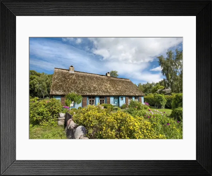 Framed Print : Thatched house, Warthe, Lieper Winkel, Usedom island, Mecklenburg-Western Pomerania Framed Print : Thatched house, Warthe, Lieper Winkel, Usedom island, Mecklenburg-Western Pomerania