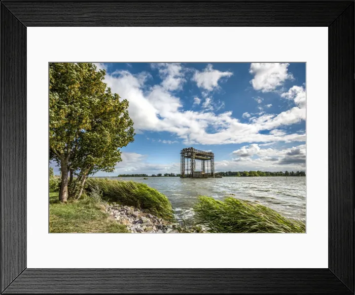 Framed Print : Former railway bridge, Karnin, Usedom island, Mecklenburg-Western Pomerania, Germany