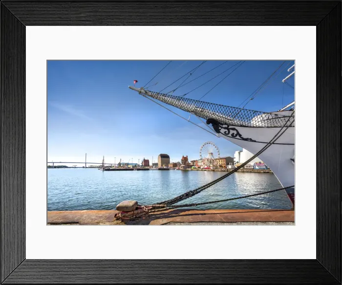 Framed Print : Sailing ship Gorch Fock, Stralsund, Mecklenburg-Western Pomerania, Germany Framed Print : Sailing ship Gorch Fock, Stralsund, Mecklenburg-Western Pomerania, Germany