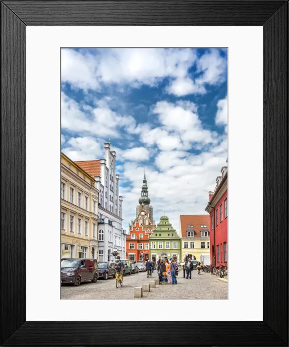 Framed Print : Old town and Nikolai church, Greifswald, Mecklenburg-Western Pomerania, Germany Framed Print : Old town and Nikolai church, Greifswald, Mecklenburg-Western Pomerania, Germany