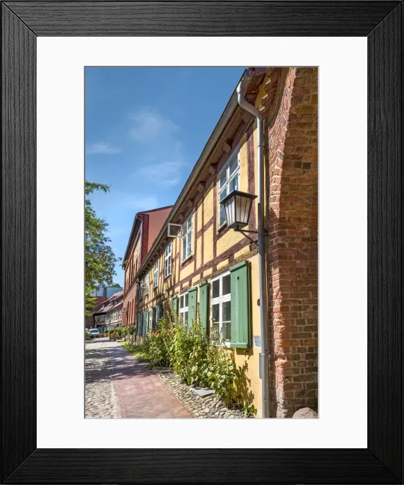 Framed Print : Half-timered house, Johannis cloister, Stralsund, Mecklenburg-Western Pomerania, Germany Framed Print : Half-timered house, Johannis cloister, Stralsund, Mecklenburg-Western Pomerania, Germany