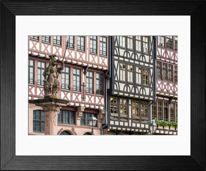 Framed Print : Medieval buildings in Romerberg square, Frankfurt, Hesse, Germany Framed Print : Medieval buildings in Romerberg square, Frankfurt, Hesse, Germany