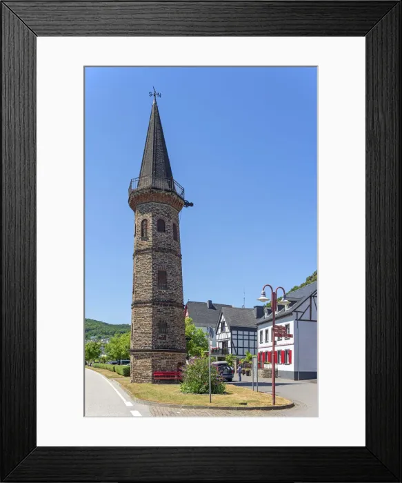 Framed Print : Faahrturm at Hatzenport, Mosel Valley, Rhineland-Palatinate, Germany Framed Print : Faahrturm at Hatzenport, Mosel Valley, Rhineland-Palatinate, Germany
