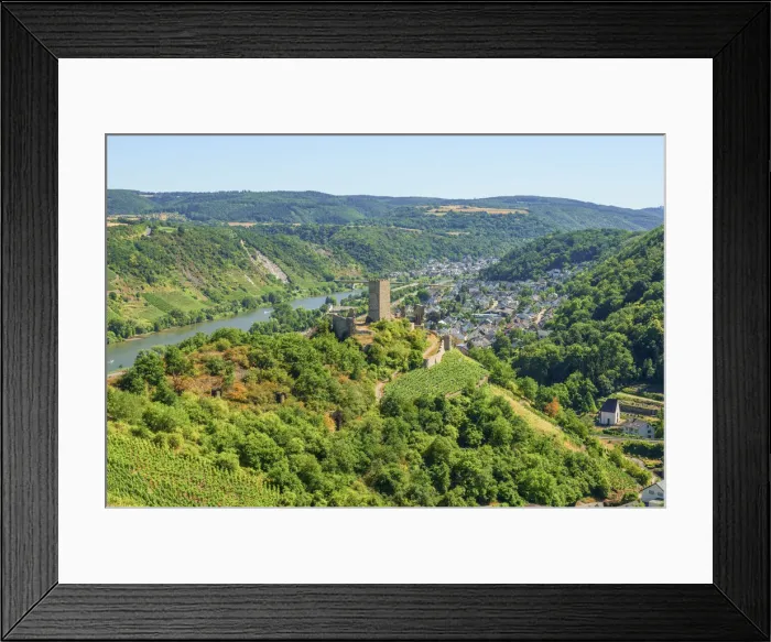 Framed Print : View at the Niederburg and Kobern-Gondorf, Mosel Valley, Rhineland-Palatinate, Germany
