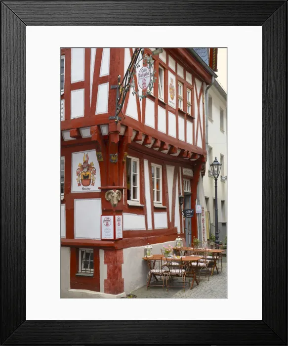 Framed Print : Cafe Zeitgeist, Boppard, Rhineland-Palatinate, Germany Framed Print : Cafe Zeitgeist, Boppard, Rhineland-Palatinate, Germany