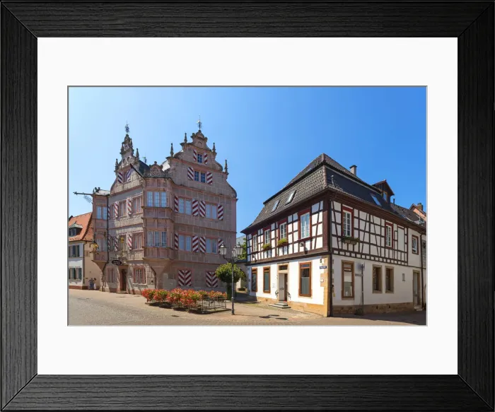 Framed Print : Traditional Hotel Zum Engel, Bad Bergzabern, Deutsche Weinstrasze, Rhineland-Palatinate, Germany Framed Print : Traditional Hotel Zum Engel, Bad Bergzabern, Deutsche Weinstrasze, Rhineland-Palatinate, Germany
