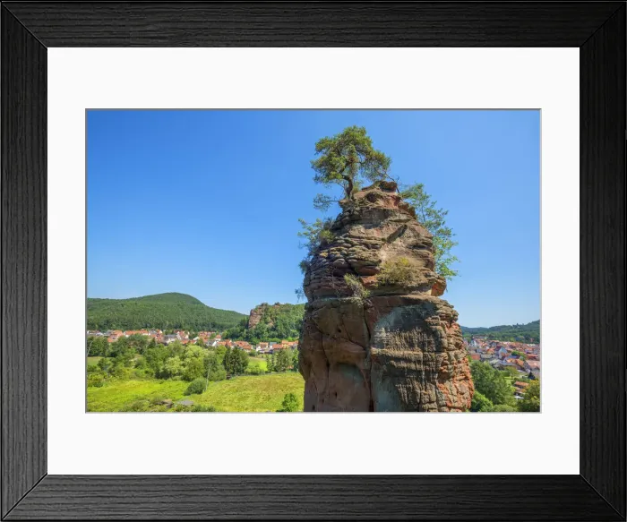 Framed Print : Schwalbenfelsen, Swallow Rocks, Dahn, Wasgau, Palatinate Forest, Rhineland-Palatinate Framed Print : Schwalbenfelsen, Swallow Rocks, Dahn, Wasgau, Palatinate Forest, Rhineland-Palatinate