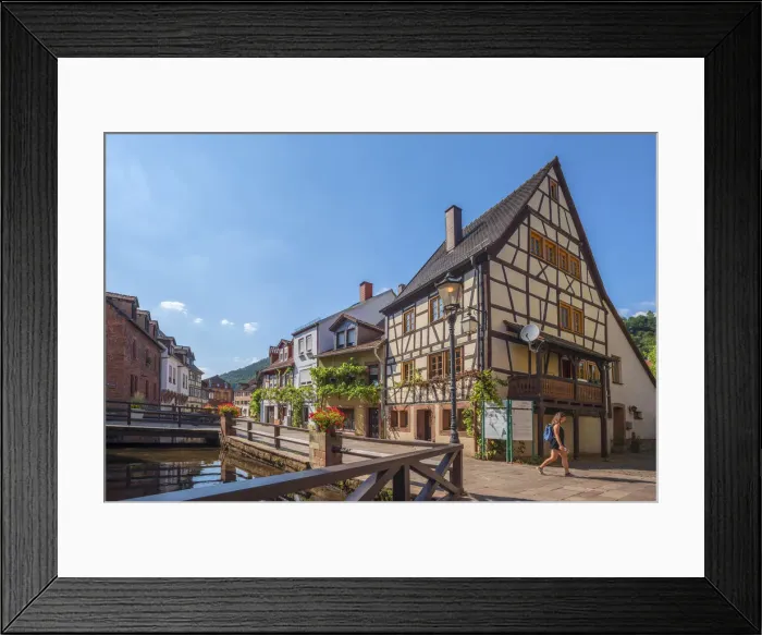Framed Print : Houses at River Queich, Tanner quarter, Annweiler, Wasgau, Palatinate Forest Framed Print : Houses at River Queich, Tanner quarter, Annweiler, Wasgau, Palatinate Forest