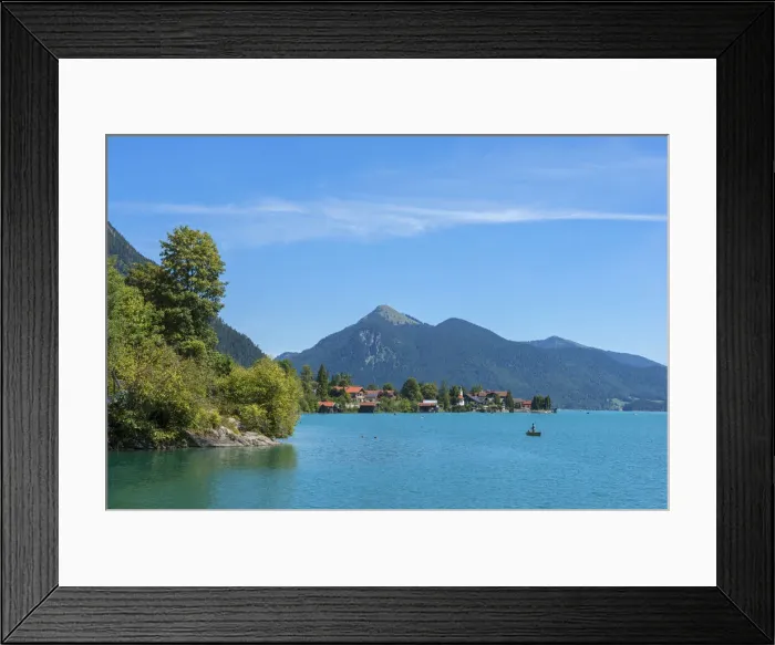 Framed Print : View at Walchensee with lake Walchensee, Bavaria, Germany Framed Print : View at Walchensee with lake Walchensee, Bavaria, Germany
