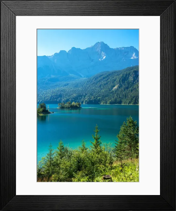 Framed Print : Eibsee with Zugspitze, Grainau, Bavaria, Germany Framed Print : Eibsee with Zugspitze, Grainau, Bavaria, Germany