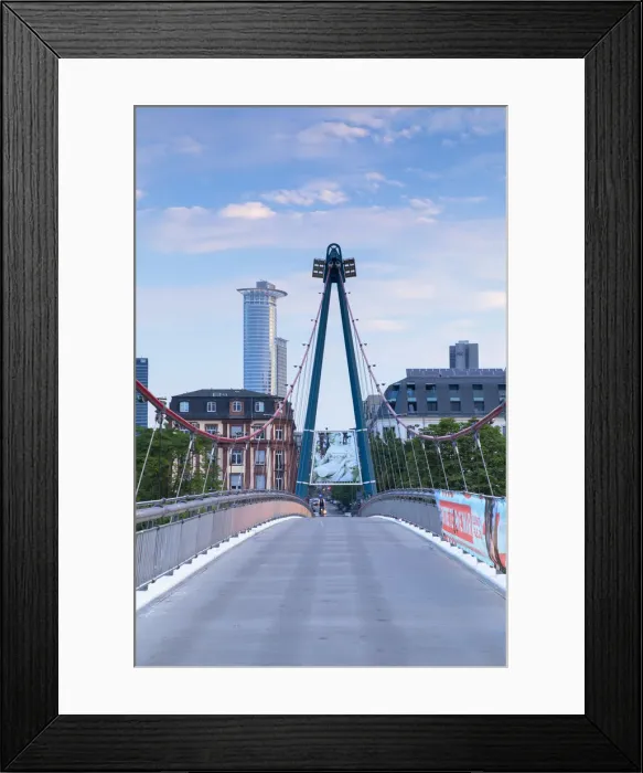 Framed Print : Holbeinsteg Bridge over River Main, Frankfurt, Hesse, Germany Framed Print : Holbeinsteg Bridge over River Main, Frankfurt, Hesse, Germany