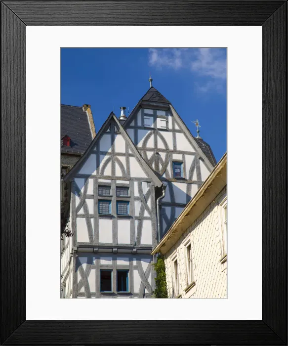 Framed Print : Half-timbered building, Limburg, Hesse, Germany Framed Print : Half-timbered building, Limburg, Hesse, Germany