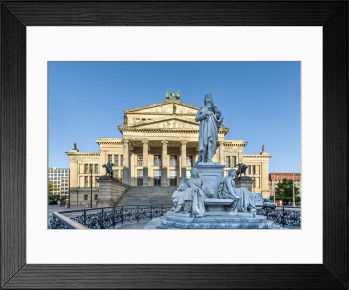 Framed Print : Statue and Konzerthaus, Gendarmenmarkt, Berlin, Germany Framed Print : Statue and Konzerthaus, Gendarmenmarkt, Berlin, Germany
