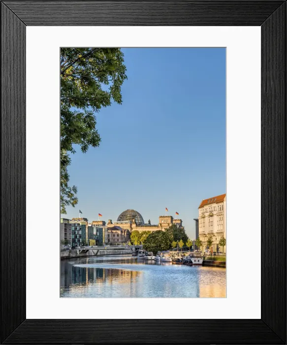 Framed Print : Reichstag and River Spree, Berlin, Germany Framed Print : Reichstag and River Spree, Berlin, Germany