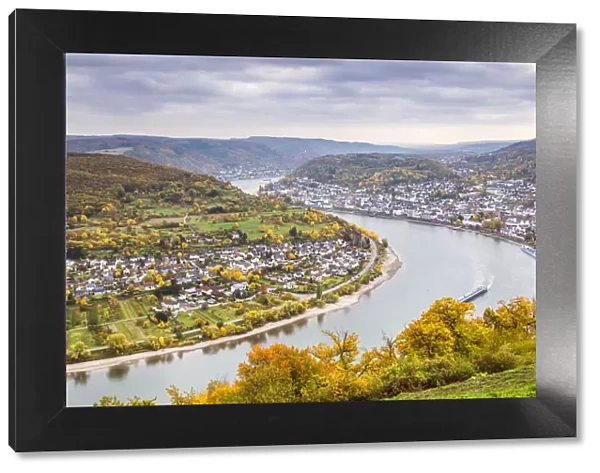 Rhine gorge and town of Boppard, Rhineland-Palatinate, Germany