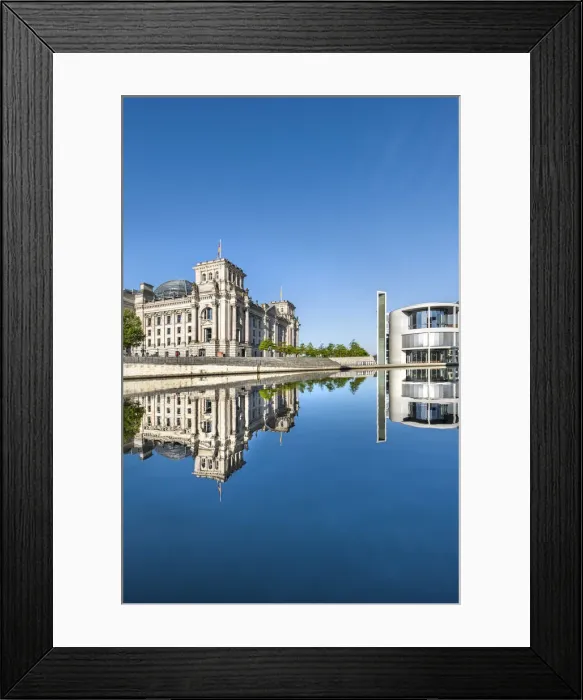 Framed Print : Reichstag, Paul Laobe Haus and River Spree, Berlin, Germany