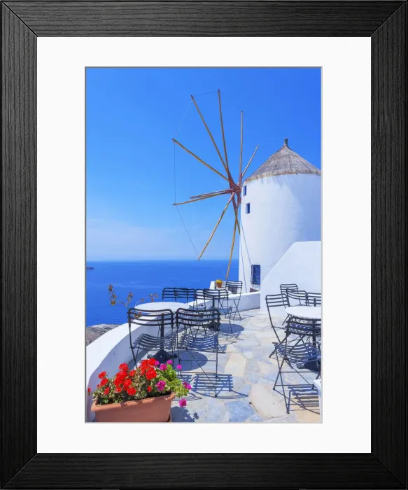 Framed Print : Traditional windmill, Oia, Santorini, Cyclades Islands, Greece Framed Print : Traditional windmill, Oia, Santorini, Cyclades Islands, Greece