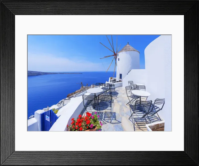 Framed Print : Traditional windmill, Oia, Santorini, Cyclades Islands, Greece Framed Print : Traditional windmill, Oia, Santorini, Cyclades Islands, Greece