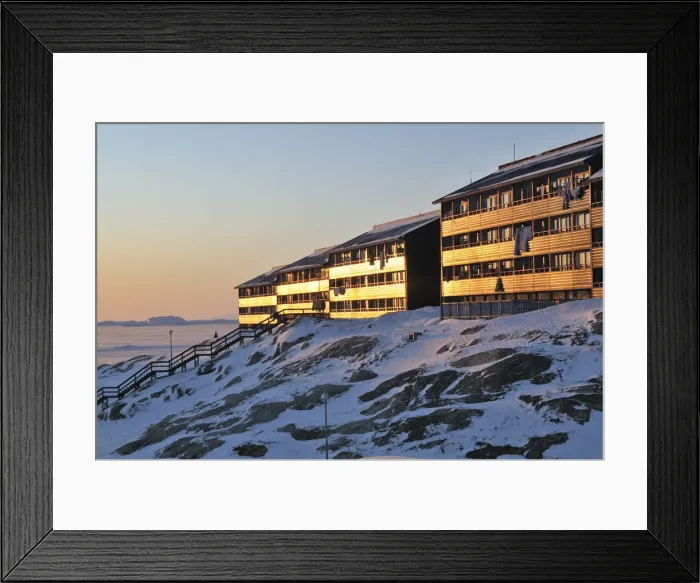 Framed Print : residential houses in Ilulissat, Greenland Framed Print : residential houses in Ilulissat, Greenland