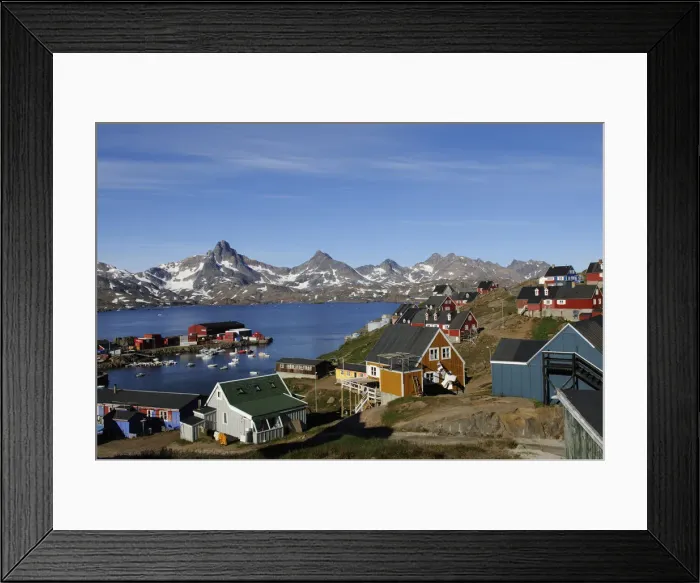 Framed Print : Houses, Tasiilaq, Ammassalik, Greenland