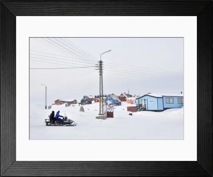 Framed Print : Snowmobiling, Qeqertarsuaq, Disko Island, Greenland Framed Print : Snowmobiling, Qeqertarsuaq, Disko Island, Greenland