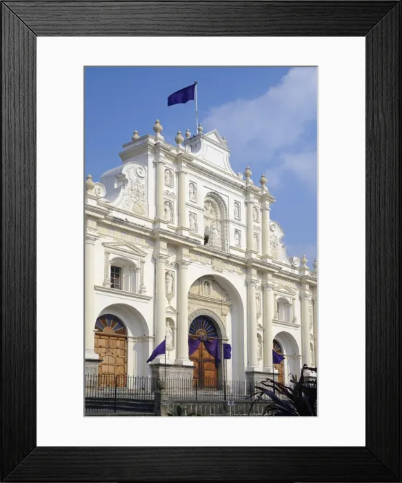 Framed Print : Saint Joseph Cathedral, a Roman Catholic church in Antigua, Guatemala, Central America