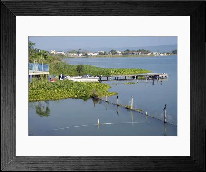 Framed Print : Lake near the City of Flores, Peten, Mundo Maya, Guatemala, Central America Framed Print : Lake near the City of Flores, Peten, Mundo Maya, Guatemala, Central America