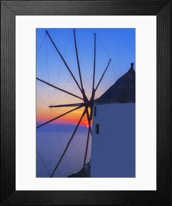 Framed Print : Wndmill at sunset, Oia, Santorini, Cyclades Islands, Greece Framed Print : Wndmill at sunset, Oia, Santorini, Cyclades Islands, Greece