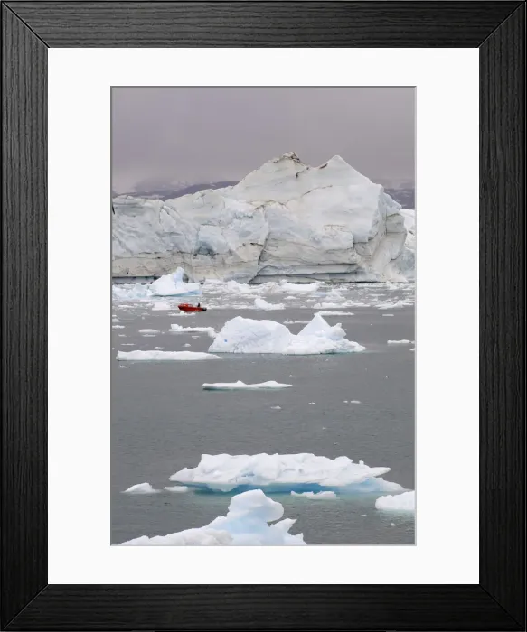 Framed Print : Icebergs in the Johan- Petersen Fjord, Greenland Framed Print : Icebergs in the Johan- Petersen Fjord, Greenland